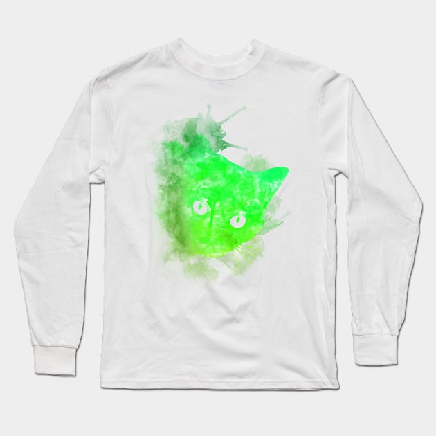 Cat watercolor Forest Long Sleeve T-Shirt by serre7@hotmail.fr